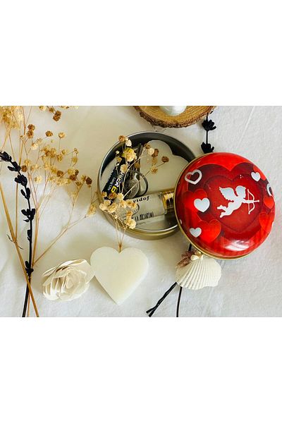 J&M jaco&Me Love Patterned 5 # Gift Box # Soap Box # Keychain Box # Candle Box # Small Jewelry Box # Lovebox