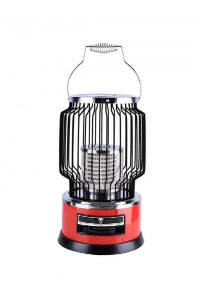 REFURA Electric Room Heater | Lantern Design | Red 2000W RE-770