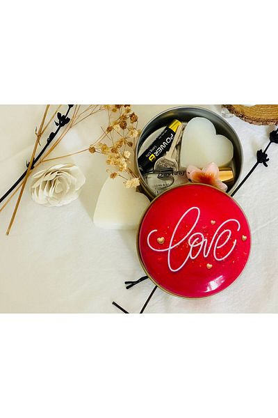 J&M jaco&Me Love Patterned 6 # Gift Box # Soap Box # Keychain Box # Candle Box # Small Jewelry Box # Lovebox