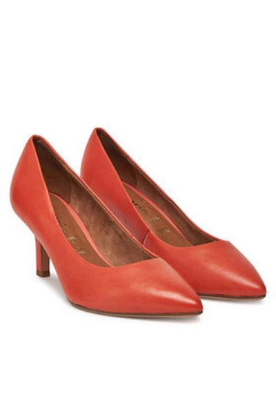 Tamaris Women's High Heels orange TAMARIS-1-22434-41 6A6 ORANGE PLAIN LEATHER