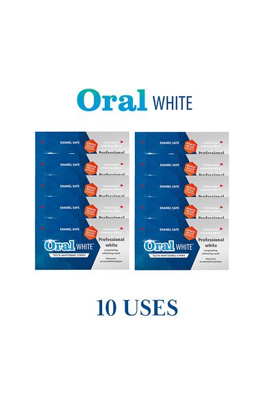 Oral White شرائط تبييض احترافية، 10 علاجات