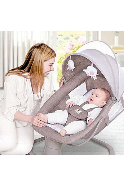 rexa 3-in-1 Deluxe Multifunctional Bassinet – Convertible Baby Bed, Cradle & Diaper Changing Station