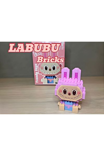 DEK Bricks Labubu Figure Toy Building Set Pink - Blue 3D Collection Hobby Gift