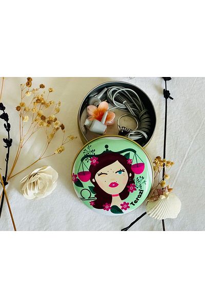 J&M jaco&Me Scales Sign 10 # Patterned Metal Box # Soap Box # Keychain Box # Candle Box # Small Jewelry Box