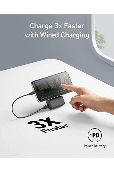 Anker Magnetic 633 (MagGo) Foldable Magnetic Portable Charger for iPhone - 10000mAh, Black