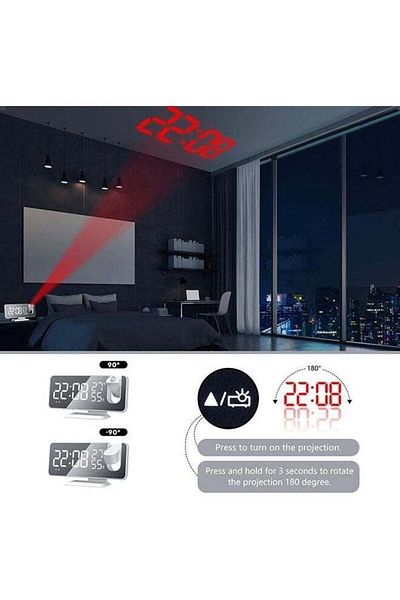 COOYA LED Digital Alarm Clock with Temperature Display, Dual Alarms, Snooze