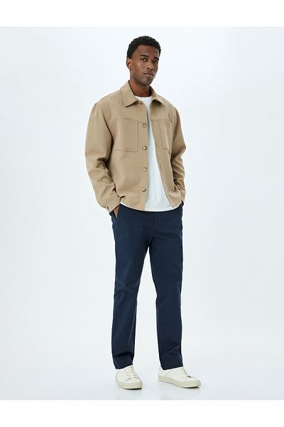 Koton Cotton Gabardine Pocket Detailed Chino Trousers