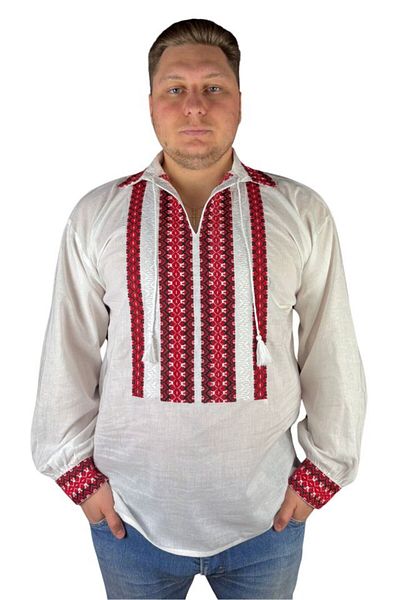 rody's forever Bluza tip ie barbati RB24 alb pur/rosu bordo , marimea L