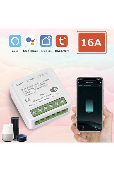 Choice WiFi Smart Switch 16A WiFi Smart Switch DIY Wireless Tuya Smart Home Alexa Yandex Alice Mini Interru