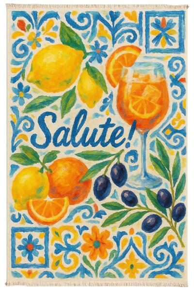 Markaev Salute Baskılı Dokuma Taban Halı 266 YNG