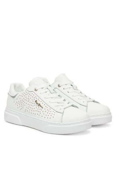 Pepe Jeans Teniși de damă albi PEPE JEANS-PLS00039 800WHITE