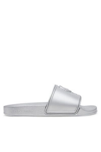 Karl Lagerfeld Papuci de damă argintii KARL LAGERFELD-KL80919M VSL SILVER RUBBER
