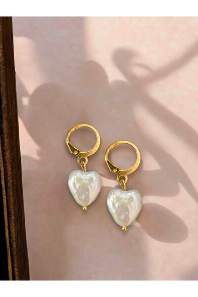 Jovela Doğal gerçek okyanus incisi kalp küpe