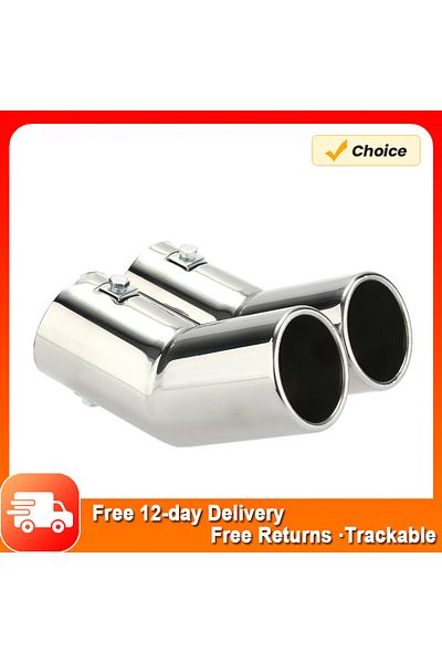 Choice Dual Pipes Stainless Steel Exhaust Tail Pipes Muffler Tips for VW Jetta (1998-2004) VW Golf 4 Bor...