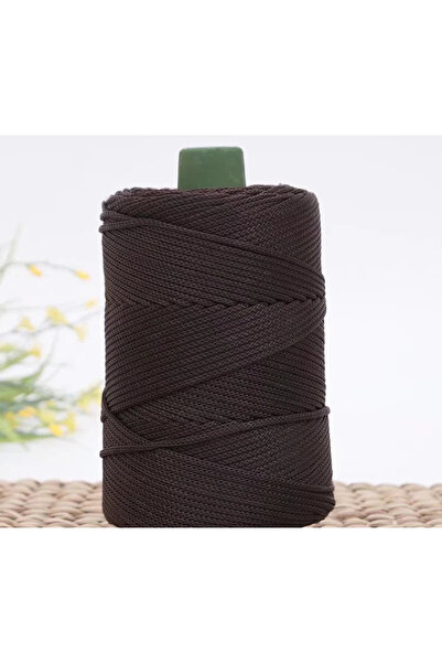 Choice24 حبل قطن بني اللون 3 مم، حبل مجدول منسوج ، خيط مجوف، حرف يدوية، زينة،...