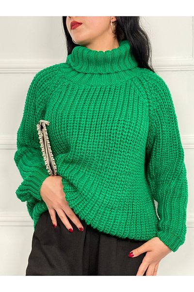 RACE FASHİON Turtleneck Knitwear Sweater Rc8206