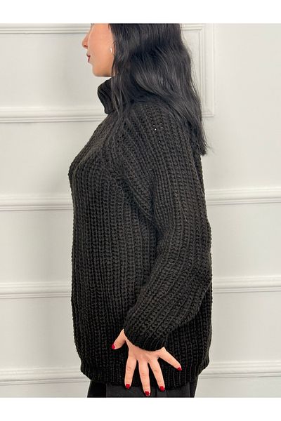 RACE FASHİON Turtleneck Knitwear Sweater Rc8206
