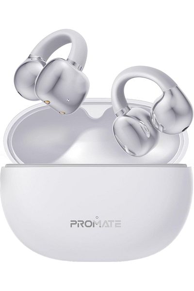 Promate AirClip True Wireless Earphones with OWS Technology, Touch Control, Comfortable Open-Ear Des