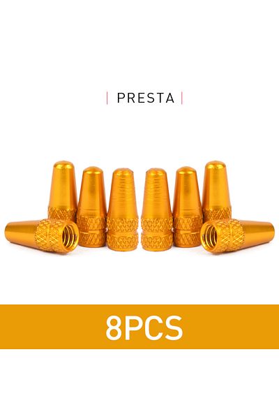 Choice 8pcs gold 4/8pcs Aluminum Alloy Bicycle Tire FV Valve Cap MTB Road Bike Covered Protector Road MTB T