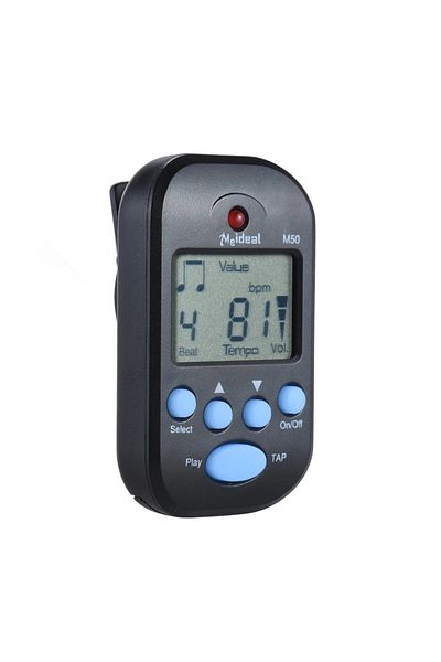 Choice black M50 Mini Metronome Professional Clip-on LCD Digital Rhythm Metronome for Guitar Violin Bass St