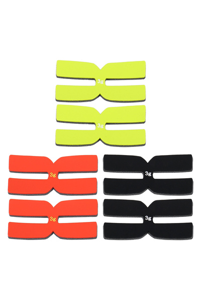 Choice مجموعة من 6 قطع 3 جرام من شرائط توازن وزن مضرب التنس ومضارب الريشة والتنس المصنوعة من السيليكون