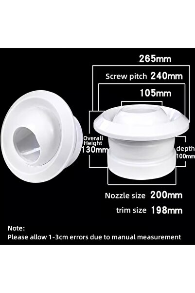 Choice1 200mm ABS Circular Jet Spherical Nozzle Air Vent for Airport Station ...