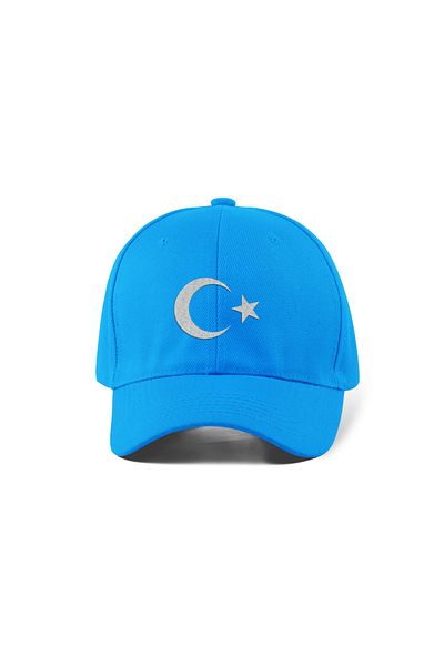 QUATEX Blue Sports Hat with Moon and Star Embroidery Unisex Adjustable Velcro Back It Is a Quality Product