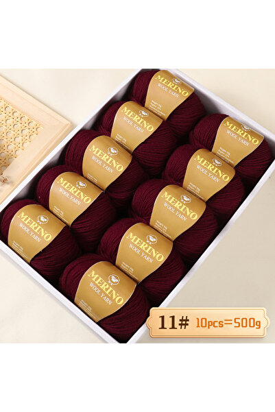 Choice 11 أرجواني أحمر 500 جرام من غزل صوف الألبكة متوسط ​​النعومة 212 عالي ا...