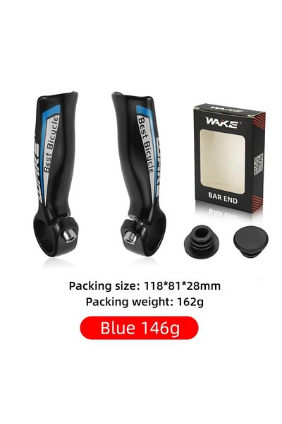 Choice BLUE Bicycle Auxiliary Handlebar Aluminum Alloy Mountain Bike Handlebar Ends MTB Bull Horn Rest Hand