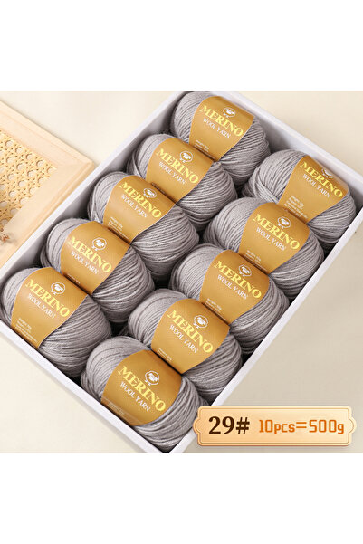 Choice 29 Light Gray 500g of High-Quality 212 Medium-Fine Alpaca Wool Yarn, S...