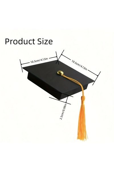 Choice 3pcs Black 2025 Graduation Gift Box, Black Graduate Hat Box, Jewelry Gift Packaging, Card Box, Gradu