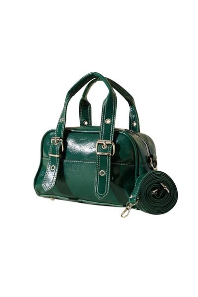 Eylül Khaki Belt Detailed Women's Hand and Shoulder Bag