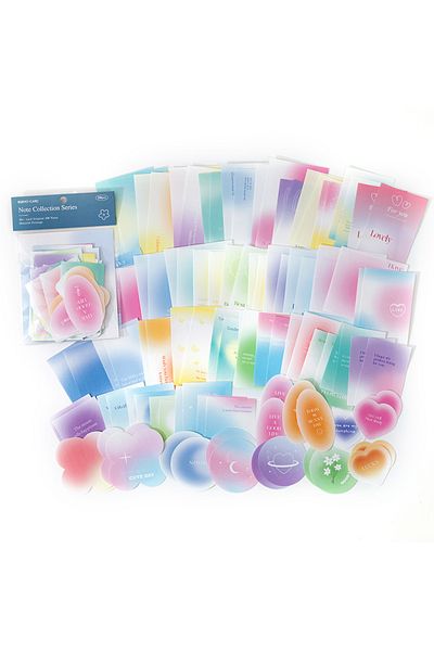 Choice D JIANQI 100pcs/pack Vintage Memo Paper Set DIY Scrapbooking School Supplies Decor Junk Journal Mar.