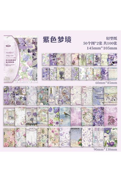 Choice D JIANQI 100 pcs/pack Past Stories Material Paper Aestheti Scrapbooking Journaling Vintage Statione.