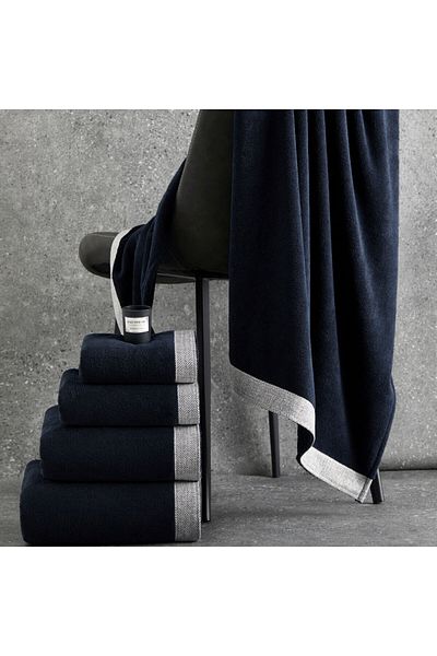 REEFI Royal Black Rustic Large Body Towel (80*160 cm)