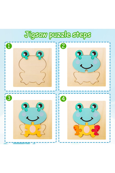 OEM 3D wooden puzzle, frog model