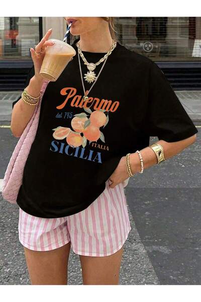 Gollinger Women Printed Crew Neck T-Shirt