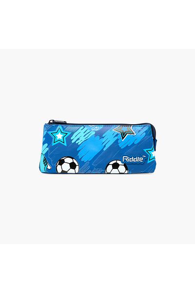 Juniors Juniors Football Print Pencil Pouch with Label Slot