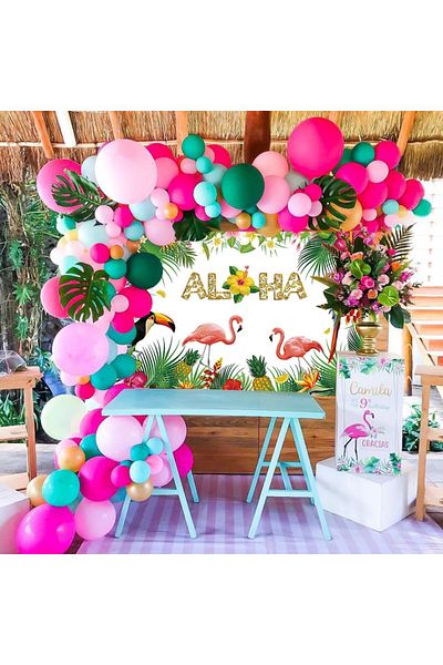 Choice Other As Picture 123Pcs A set of Hawaiian vacation themed balloon wreath arch set for weddings, birt
