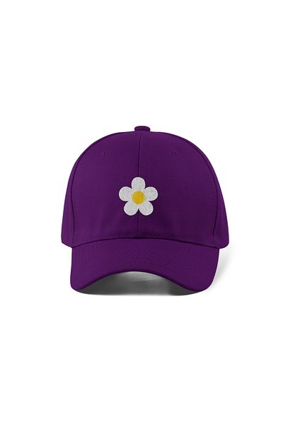 QUATEX Daisy Embroidered Purple Sports Hat Unisex Adjustable Velcro Back It Is a Quality Product