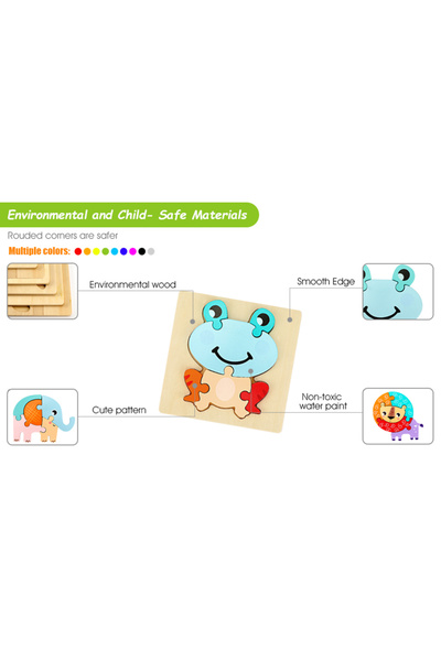 OEM 3D wooden puzzle, frog model