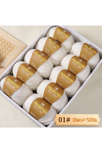 Choice 01 White 500g High-Quality Wool Yarn, 212 Medium-Fine Alpaca Yarn, Suitable for Autumn and Winter Ha