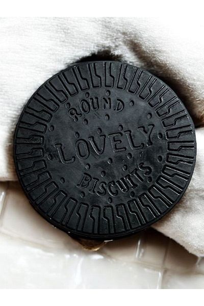 EyER Shoping Oreoo Biscuit Shaped Scented Round Notebook Black