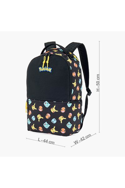 Pokemon Pokemon Print Backpack with Adjustable Straps and Zip Closure - 16 inches