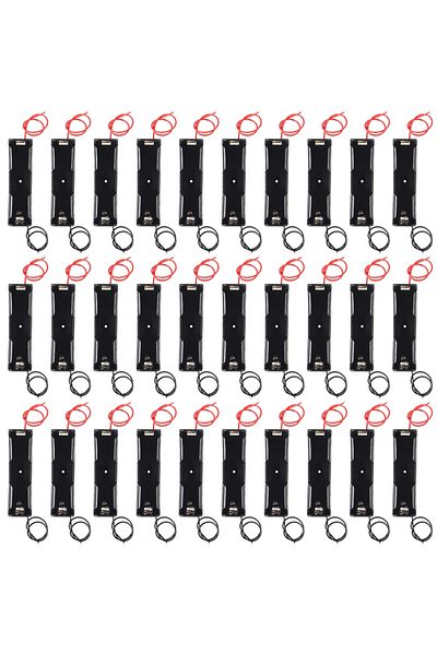 Choice 30pcs 18650 Battery Case Holder with Wire Bundle,10/30PCS DIY Battery Storage Boxes, 18650 1 Bay Cel