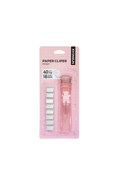Choice Pink KHINSUN Paper Clipper Staplers Push Clamp File Documents Binding Tool Stapling Machine Paper Cl