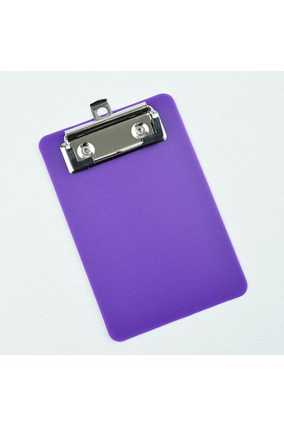 Choice Purple Portable Multi-Function Clipboard Organizer: Hangable Mini Plastic Note Holder for Home Offic