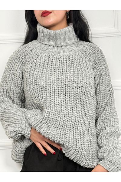 RACE FASHİON Turtleneck Knitwear Sweater Rc8206