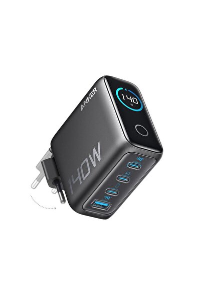 Anker Laptop Şarj Cihazı (140W, 4 Port, PD 3.1) - Koyu Gri - A2697
