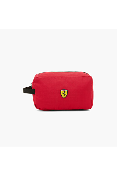 Ferrari Solid Pencil Pouch with Zip Closure